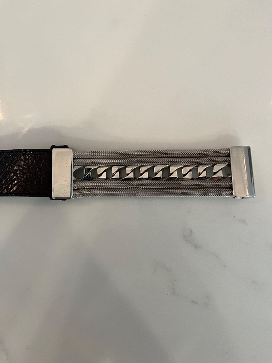 Nanni Milano Leather Belt Made in Italy, Adjustable, S/M
